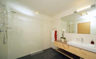 Badezimmer mit Dusche im Luxuszimmer