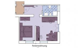 Floor plan of Holiday Apartment 2
