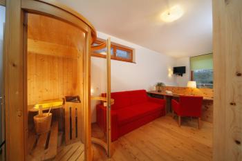 Camera di lusso con sauna nel Vital-Hotel Rainer