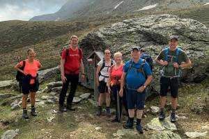 Our guests on the way to the Peilstein